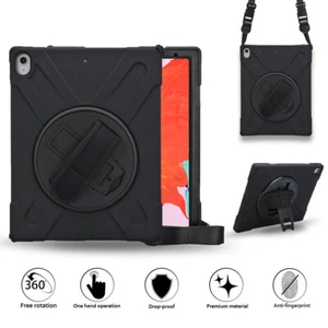 For iPad 12.9" 3rd Gen 2018 Rugged Case Stand, Strap Drop-proof, Kid Friendly - Picture 1 of 7