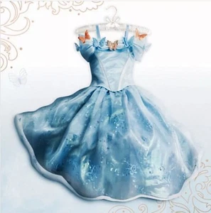 Disney Store CINDERELLA DRESS Live Action Limited Edition Costume Girl Sz 5 NEW - Picture 1 of 8