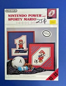 Sporty Mario - Two Cross Stitch patterns - Soccer NINTENDO POWER Vintage - Picture 1 of 3