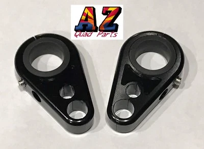 Abrazaderas de línea de freno delanteras Billet negras de brazo en A Yamaha Banshee 350 Blaster 200 Foto 1 de 3