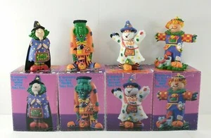 Vintage 1995 KOOKIE SPOOKIES Hand-Painted HALLOWEEN FIGURES By Sue Dreamer RARE! - Picture 1 of 12
