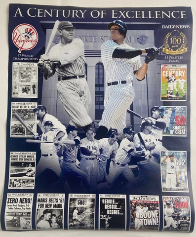 Aaron Judge Babe Ruth Captain New York Yankees Century Excellence Poster 2019 NY Cover