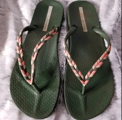 Sandália Feminina Ipanema Ana Collection Slip On Alça Multicolorida Tamanho 9 Flip Flop  - Imagem 1 de 4