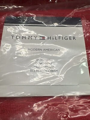 5 toallas de baño americanas modernas Tommy Hilfiger. Rojo Foto 1 de 4