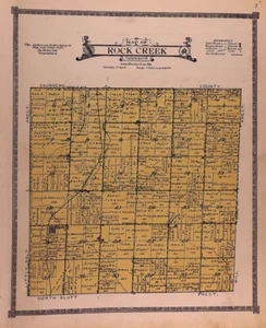 1921 Plat Map ~ ROCK CREEK Township, LANCASTER County, NEBRASKA (14x17)-#03 - Picture 1 of 1