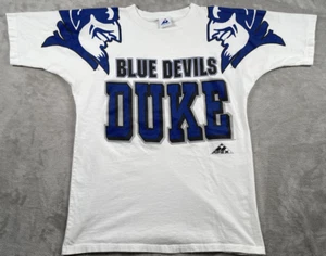 Duke Blue Devils White Shirt Adult Size Large Vintage Rare - Picture 1 of 9