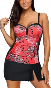 Yonique Womens Tankini Top Athletic Bathing Suits Under Wire Sz 2X XXL - Picture 1 of 4