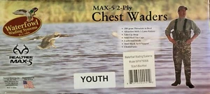 Caddis Realtree Max5 2-Ply Chest Waders Youth Size 5 Bootfoot WFW7906W OR - Picture 1 of 1