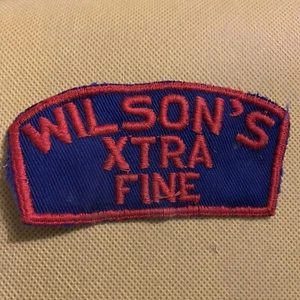 Wilson Xtra Fine Employee Uniform Patch Vintage 4” x 2” 1B - Picture 1 of 3