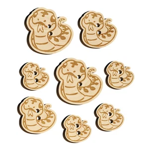 Sassy Snake with Tongue Sticking Out Wood Buttons for Sewing Knitting DIY Craft - Picture 1 of 10
