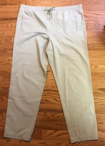 C B lässige Damenhose neu ohne Etikett elastischer Bund Kordelzug 12 beige 40 Zoll B x 30 Zoll L - Bild 1 von 10