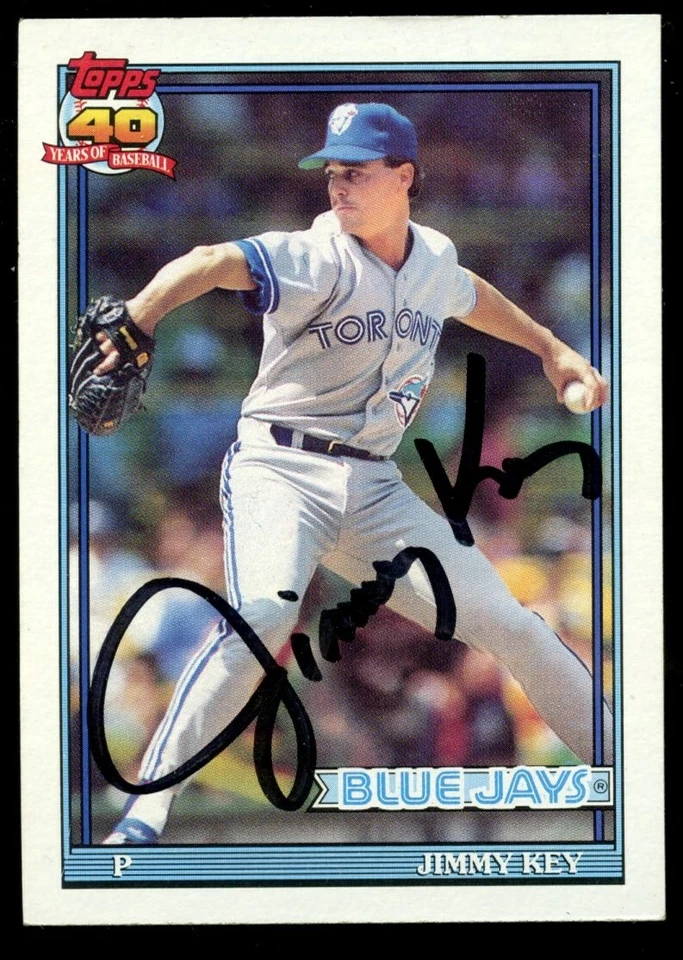 Jimmy Key #741 signed autograph auto 1991 Topps Baseball Trading Card - Image 1 of 1