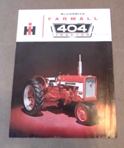 IH International Harvester McCormick Farmall 404 Tractor Sales Brochure 4 Pgs - Picture 1 of 3