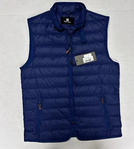 $115 New RENOIR Johnathan Men's Medium M Casual Blue Puffer Jacket Nylon Vest - Picture 1 of 6