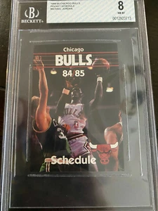 1984 Chicago Bulls Pocket Schedule Michael Jordan ROOKIE RC BGS 8 NM-MT - Bild 1 von 4