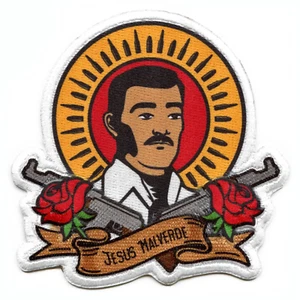 Jesus Malverde Folklore Saint Patch Sinaloa Generous Bandit Sublimated Iron On - Picture 1 of 2