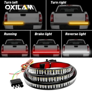 60" Tailgate LED Strip Bar Truck Stop Brake Turn Signal Tail Light For Ford F150 - Picture 1 of 7