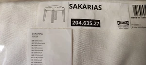 Funda para taburete Ikea SAKARIAS Inseros blanco 204.635.27 NUEVO EMBALAJE ORIGINAL - Imagen 1 de 2