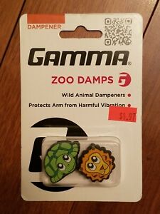 Gamma Zoo Damps Tennis Racquet Vibration Dampeners Agzd-11 Animals Lion / Turtle