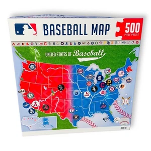 Baseball USA Map 500 Piece Jigsaw Puzzle Major League MasterPieces #11588 Sealed - Picture 1 of 10