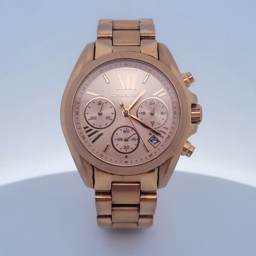Orologio Cronografo Donna Michael Kors Bradshaw Rosa Tonificato Oro Acciaio Inox