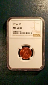 1956 P Lincoln Wheat Cent NGC MS66 RED GEM 1C Coin PRICED FOR QUICK SALE! - Picture 1 of 4
