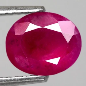 1.60Ct. Natural Gemstone Ruby Top Red Pink Oval Unheated Tanzania Ravishing! - Picture 1 of 7