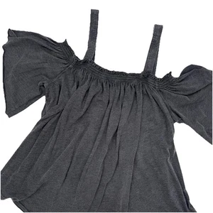 Top We the Free People Medium Darling senza spalle grigio smocked floreale - Foto 1 di 7