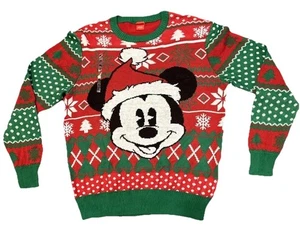 New Disney Mickey Mouse Funny Ugly Christmas Sweater Mens XL Holiday Party - Picture 1 of 10