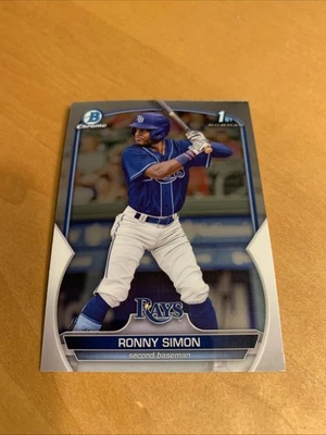 Ronny Simon 2023 1st Bowman Chrome Card #BCP-112 - Tampa Rays - Image 1 of 2