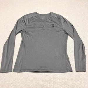 On Cloud Shirt Mens Medium Gray Performance Long T Running Compression Stretch - Picture 1 of 7