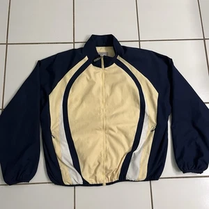 Bollé Sport Windbreaker Jacket Men’s M Navy Cream White Full Zip Colorblock - Picture 1 of 7