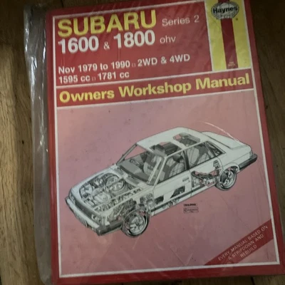 Haynes Subaru 1600 & 1800, Nov 1979 To 1983 - 2WD & 4WD Workshop Manual #995 - Image 1 of 2