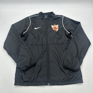 Nike Soccer Jacket Youth Boys L Black Logo Full Zip Pocket Miami Shores.#31804 - Picture 1 of 9