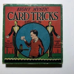Vintage 1930's Whitman Publishing Co W3037 Eight Mystic Card Tricks Magic Set - Picture 1 of 6