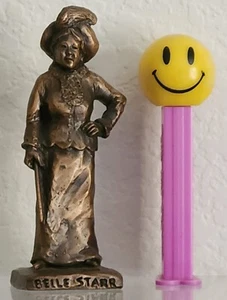 Tom Knapp Bronze Statue BELLE STARR Signed Sculpture 5" Figure Vintage 1981 - Picture 1 of 11