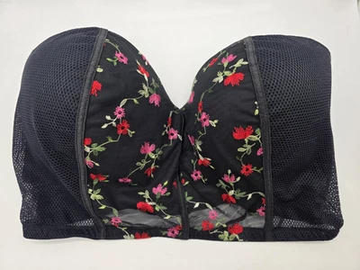 Sutiã Cacique Feminino Tamanho 40G Preto Levemente Forrado Multi-Way Sem Alças Underwire - Imagem 1 de 4