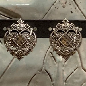 Judith Jack Ohrringe Sterlingsilber und Markasiten mit Vintage Appell - Bild 1 von 9