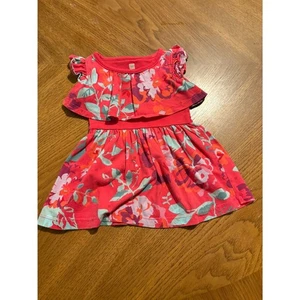 Tee Blumen Kleid mit Rüschen Top - 6-12m - Bild 1 von 4