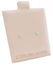 GENUINE 0.34 Cts DIAMONDS STUD EARRINGS .925 STERLING SILVER - New With Tag