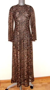 Sexy Kleid transparenter Chiffon Look mit Leoparden Muster Gr L / 40 - 42 - Bild 1 von 8