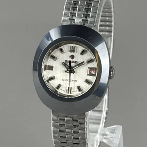 LADO DiaStar Vintage Automatic Ladies Watch Silver Dial SS Band Swiss Watch - Picture 1 of 21