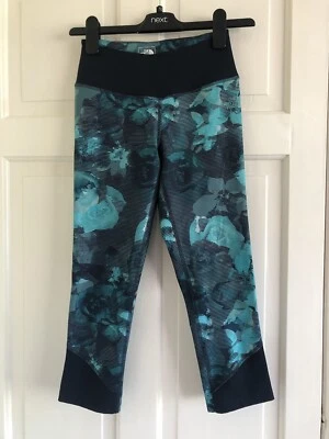 The North Face Leggings Womens XS Size Uk 8  Floral Capri Stretch Gym Green - Image 1 of 4