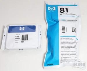 EXPIRED 2008 Genuine HP 81 DesignJet 5000 Light Cyan C4954A Printhead & Cleaner - Picture 1 of 5