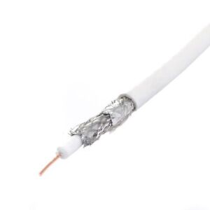 Monster Cable 500FT RG6 Coax Quad Shielded Coaxial Cable CI PRO White