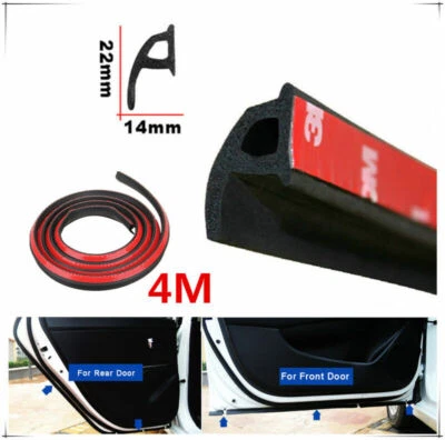 New P Type 4M Car Door Rubber Seal Strip Noise Insulation Anti-dust Trim Sealing - Image 1 of 4