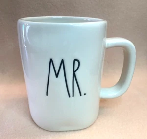 Rae Dunn Artisan collection "MR." Coffee Tea Mug Cup Ivory 16 oz Farmhouse NWOT - Picture 1 of 10