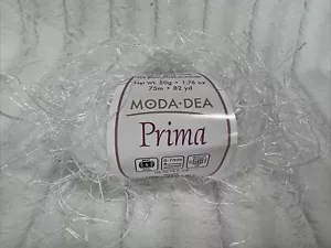 Moda Dea yarn PRIMA White super soft eyelash - 75m 82 yd 1.76oz nylon/polyester - Picture 1 of 3