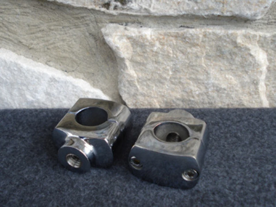 ELEVADORES DE MANILLAR SHORTY CROMADOS PERSONALIZADOS PARA MANILLAR HARLEY 1" Foto 1 de 1