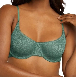 Maidenform Comfort Devotion StretchLace T-Shirt Bra 38D Deep Green Palm NWT $46 - Picture 1 of 8